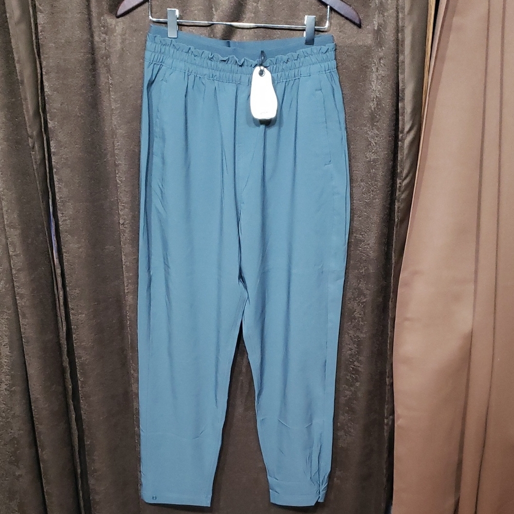 Prana Women's M Stretch Grey Blue Pants NWT